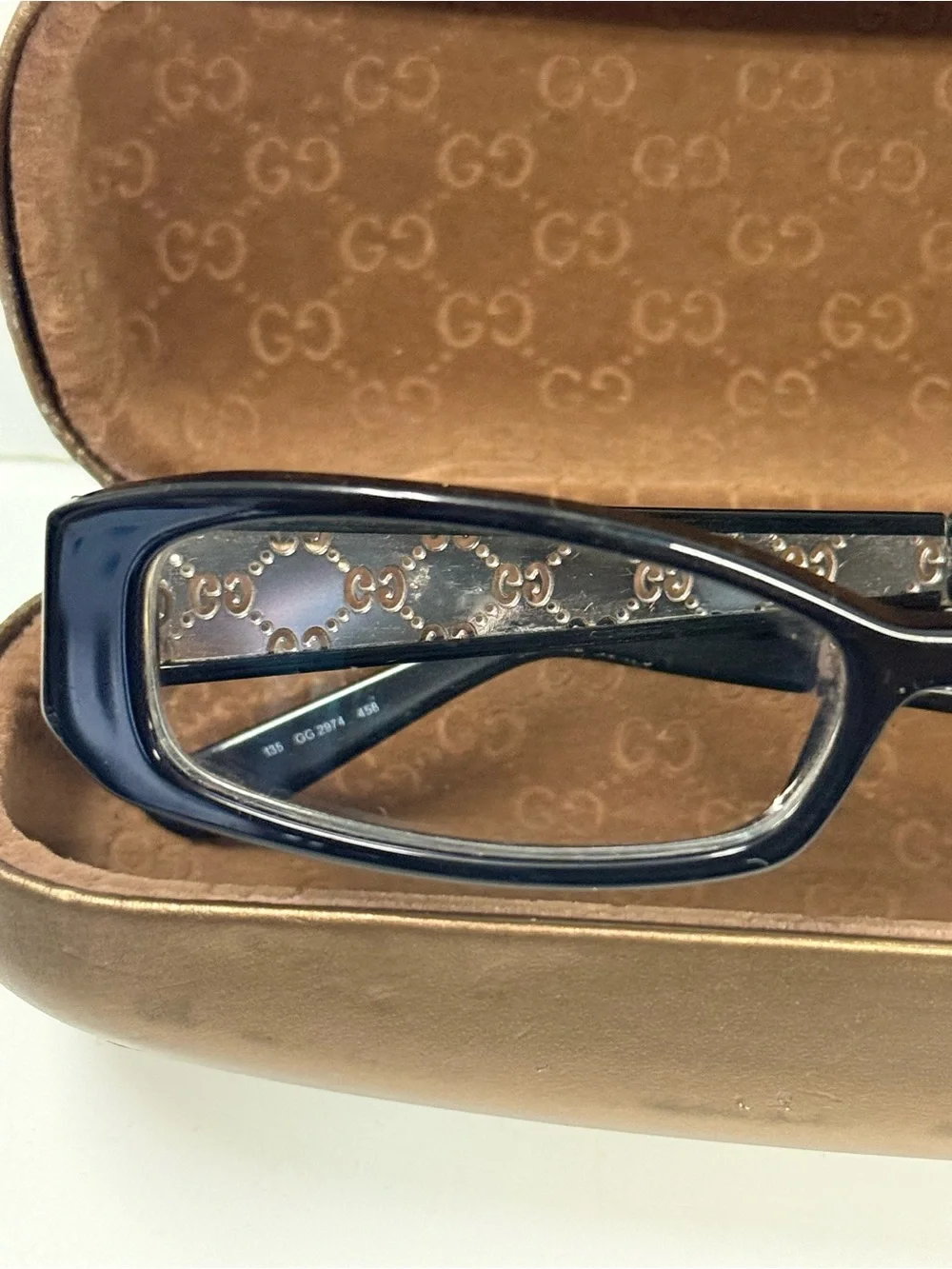 Gucci Black Silver Monogram Vintage Glasses
